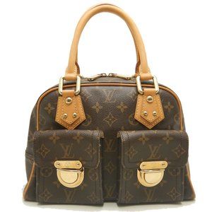 LOUIS VUITTON Monogram Manhattan PM M40026 Handbag, Brown, Women's, 253136